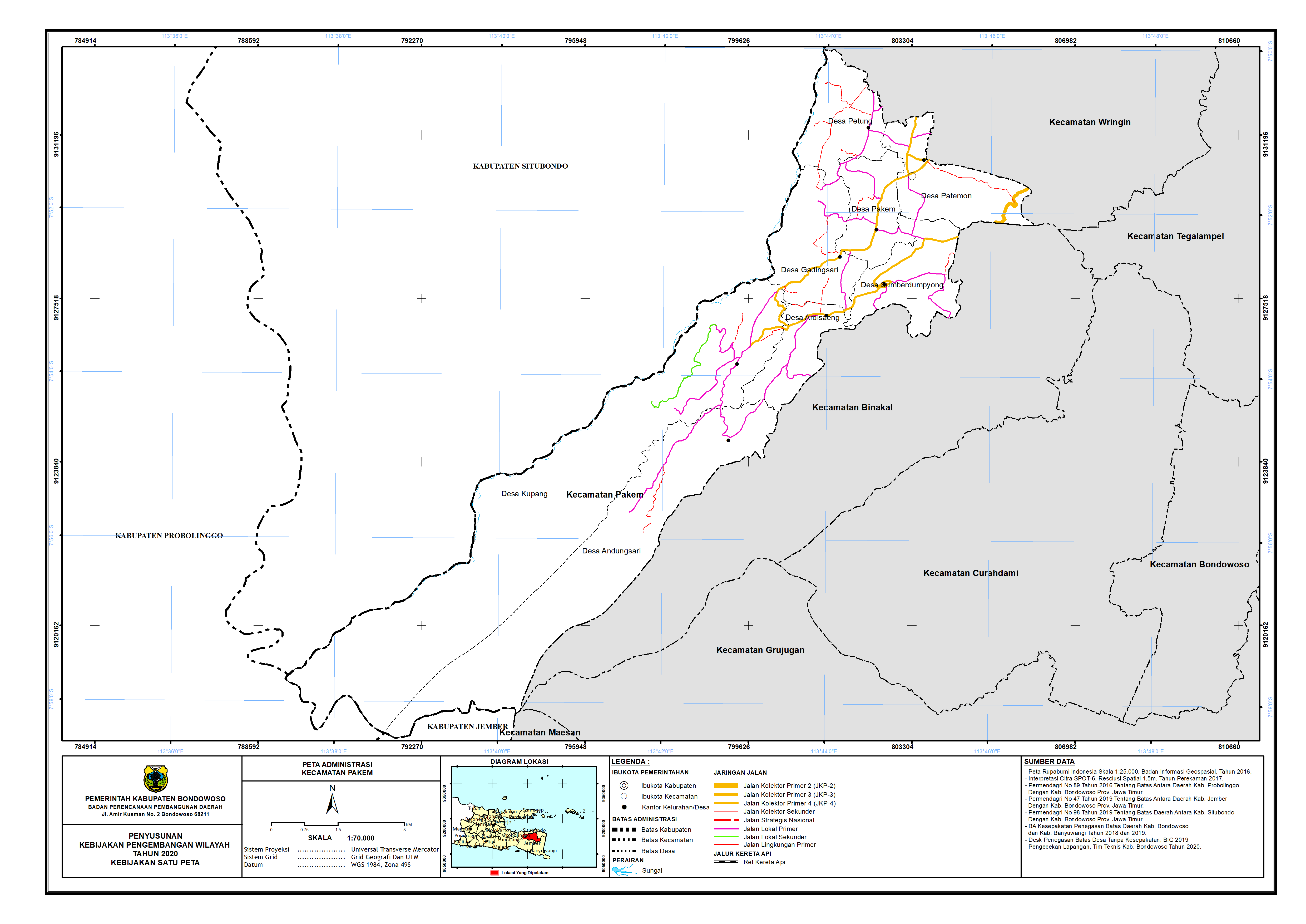 Peta Batas Administrasi Kecamatan Pakem.png