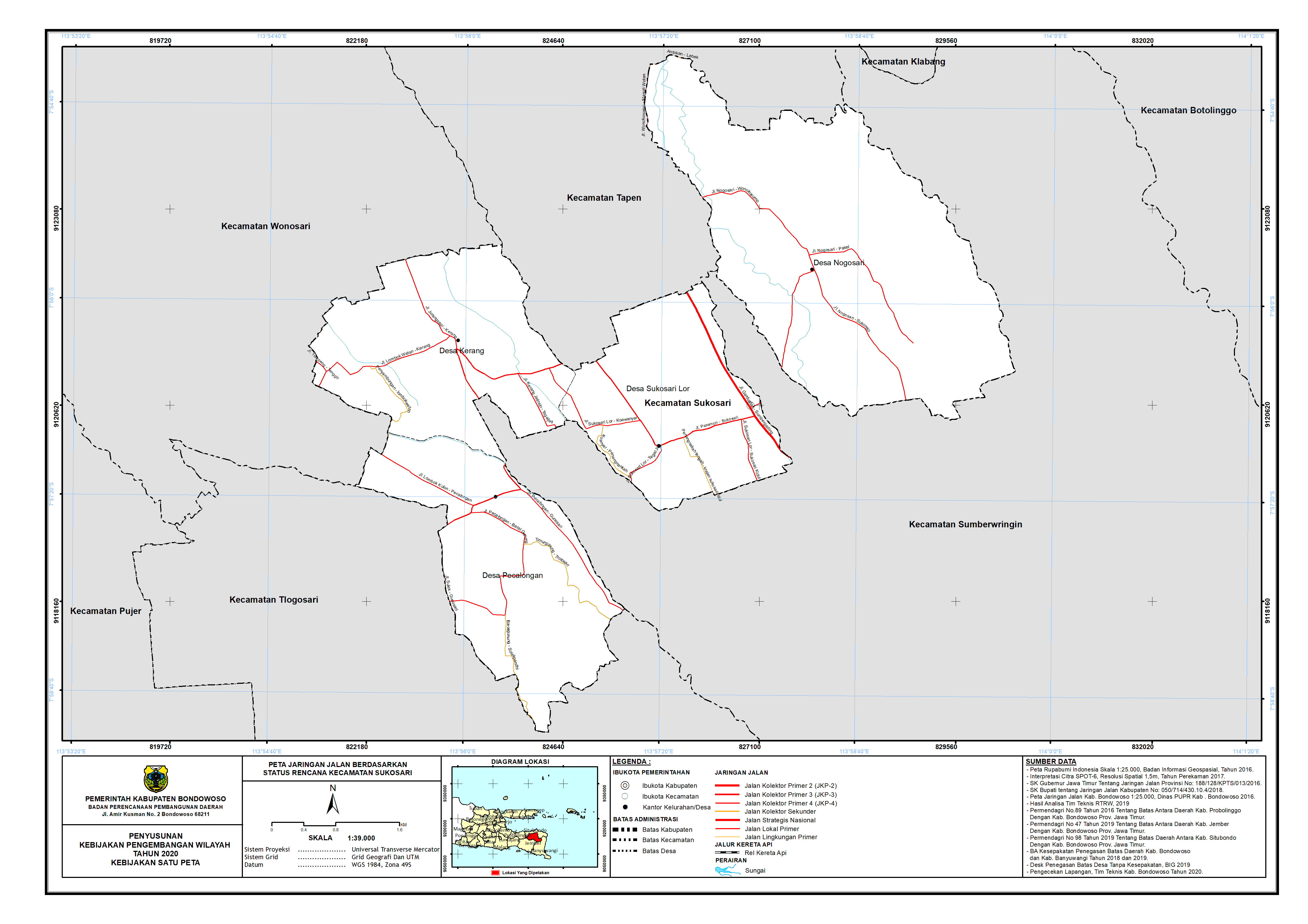 Peta Jaringan Jalan Berdasarkan Status Rencana Kecamatan Sukosari.png
