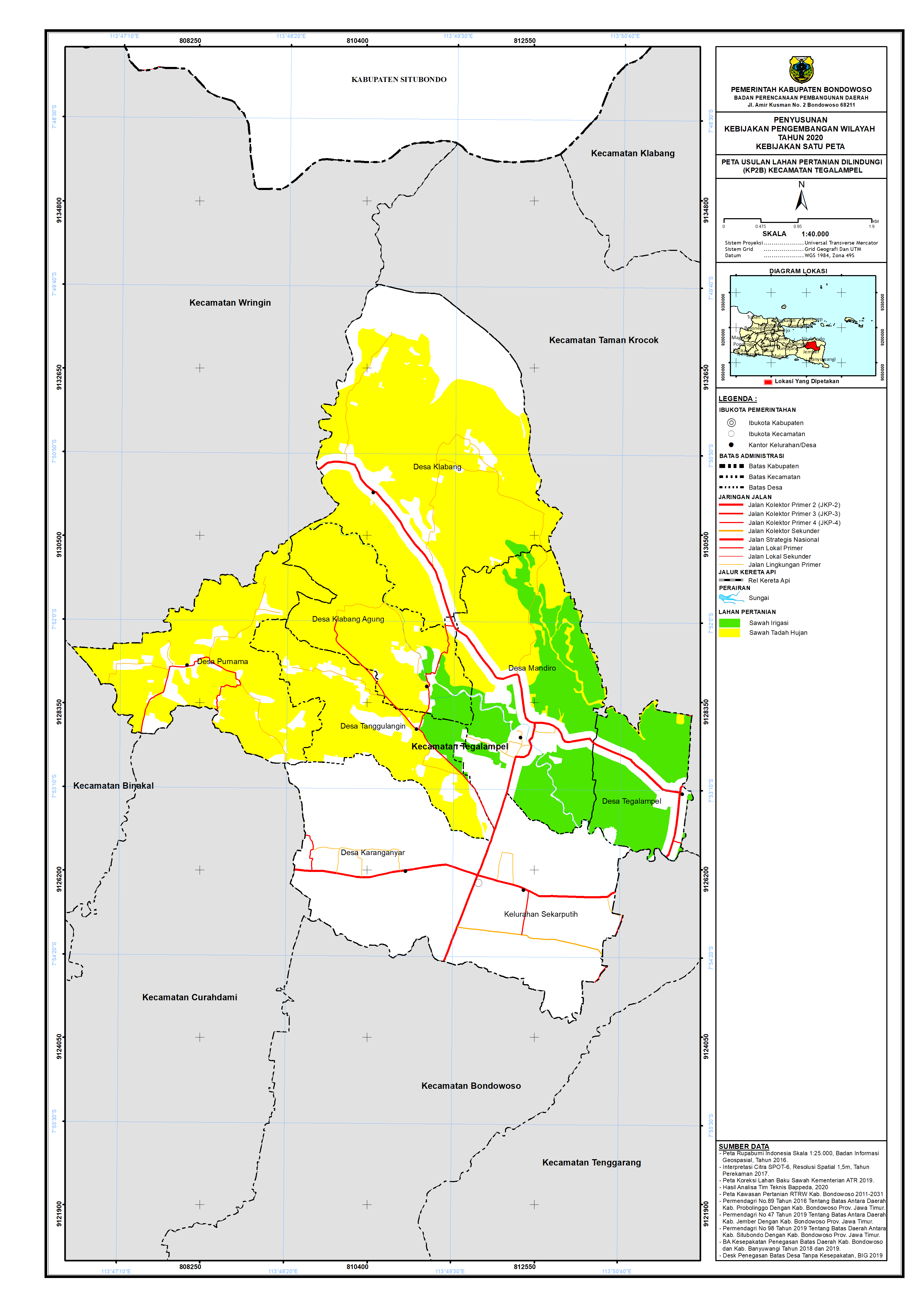 Peta Usulan Lahan Pertanian  Dilindungi Kecamatan Tegalampel.png