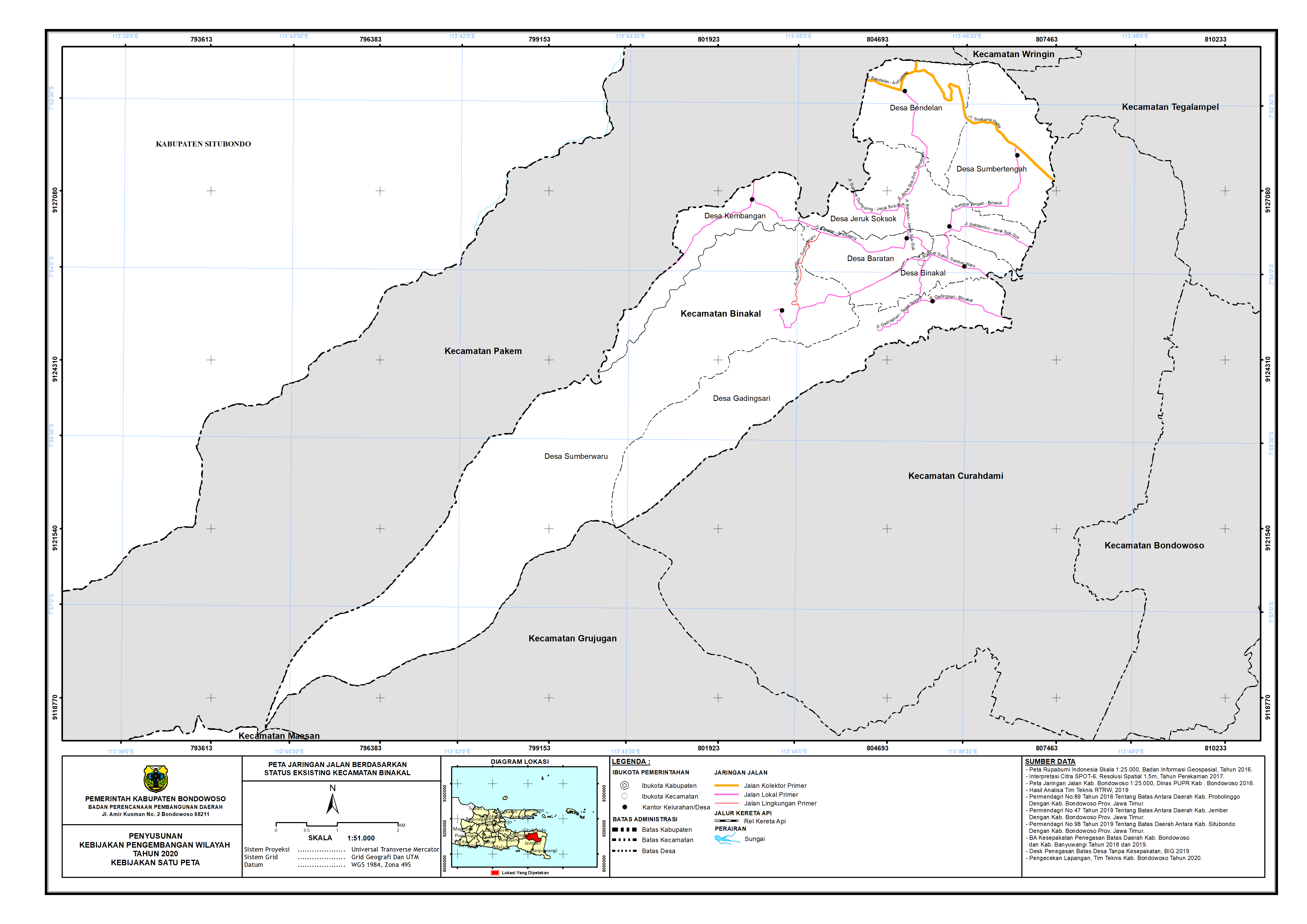 Peta Jaringan Jalan Berdasarkan Status Eksisting Kecamatan Binakal.png
