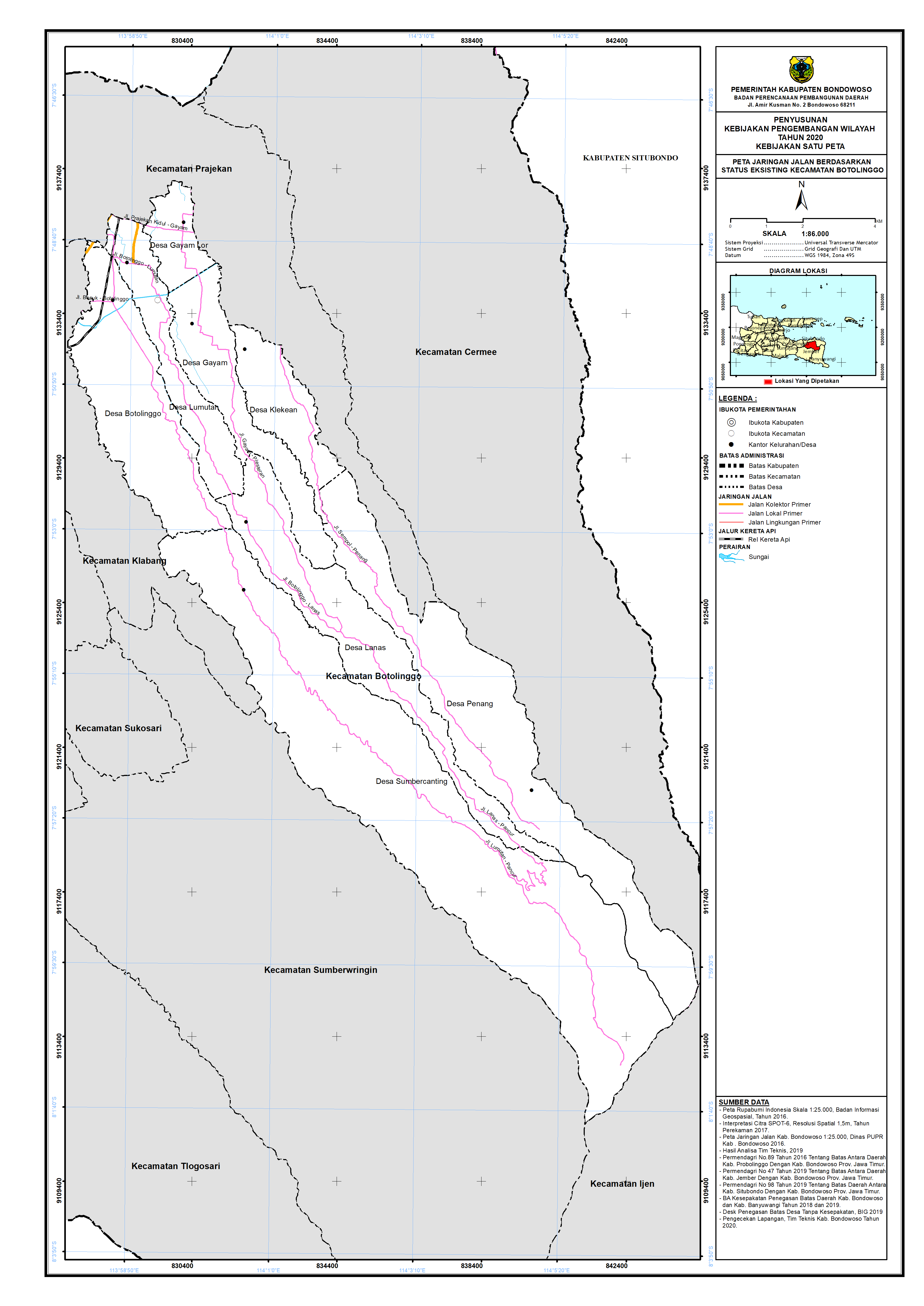 Peta Jaringan Jalan Berdasarkan Status Eksisting Kecamatan Botolinggo.png