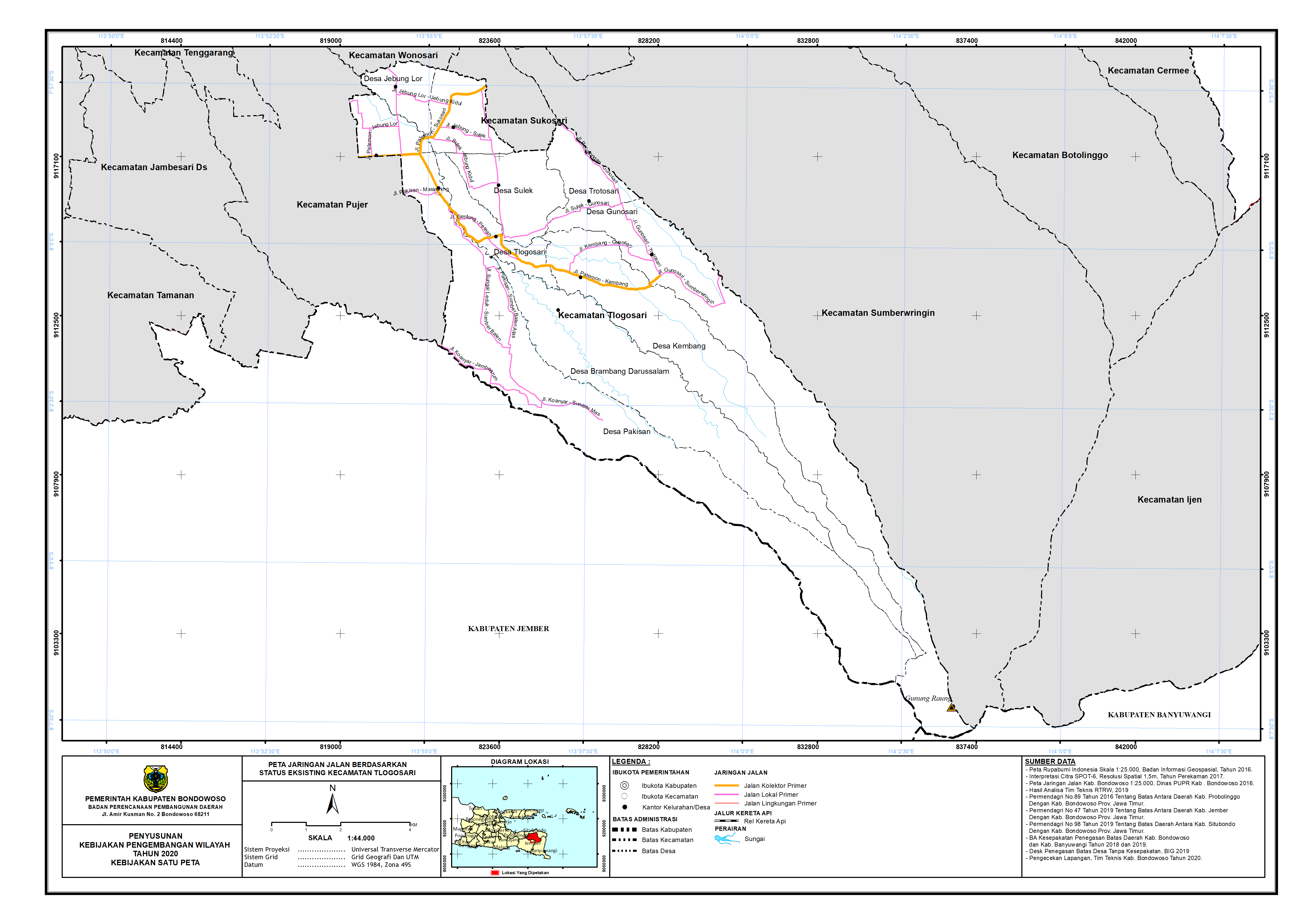 Peta Jaringan Jalan Berdasarkan Status Eksisting Kecamatan Tlogosari.png