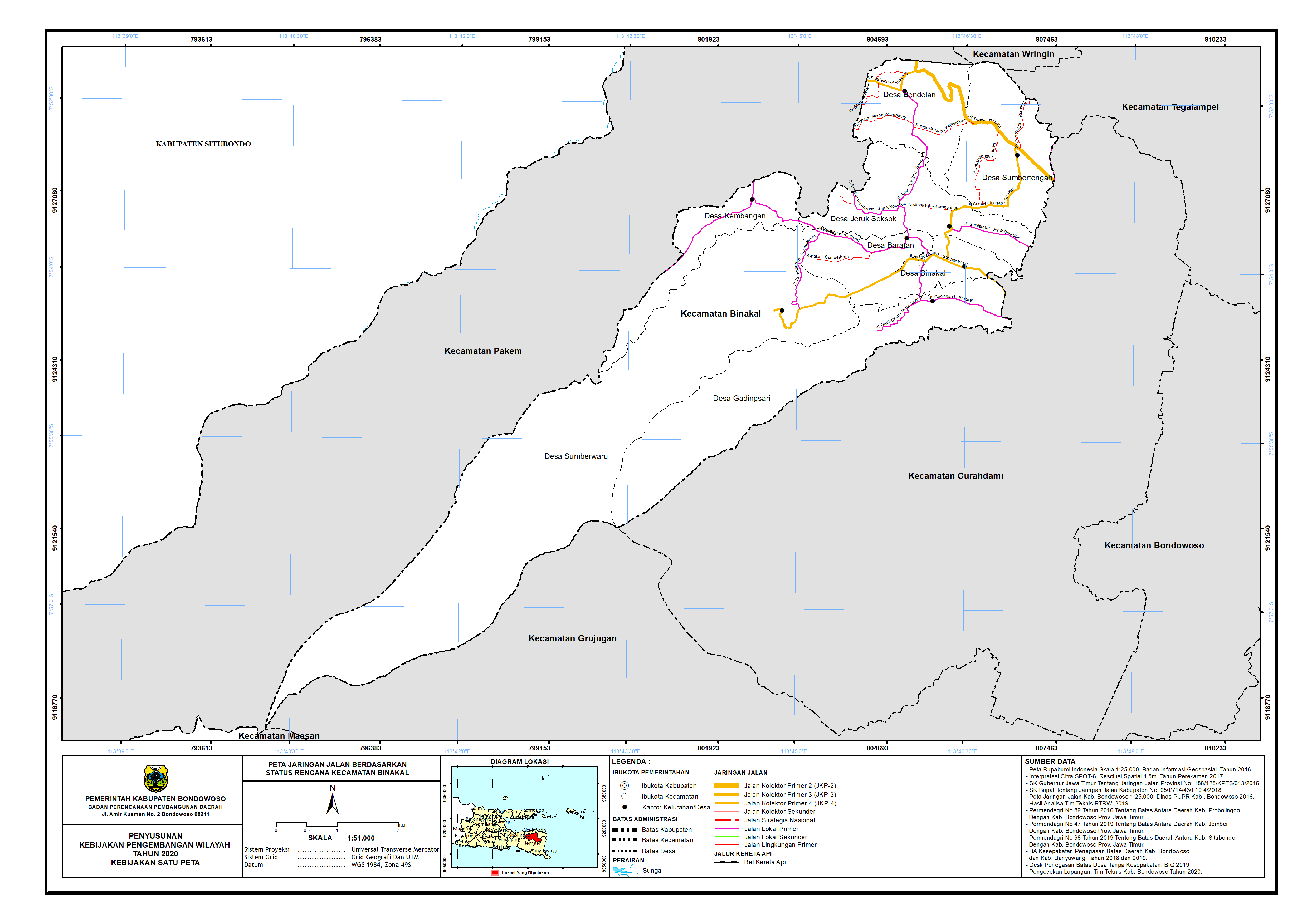 Peta Jaringan Jalan Berdasarkan Status Rencana Kecamatan Binakal.png