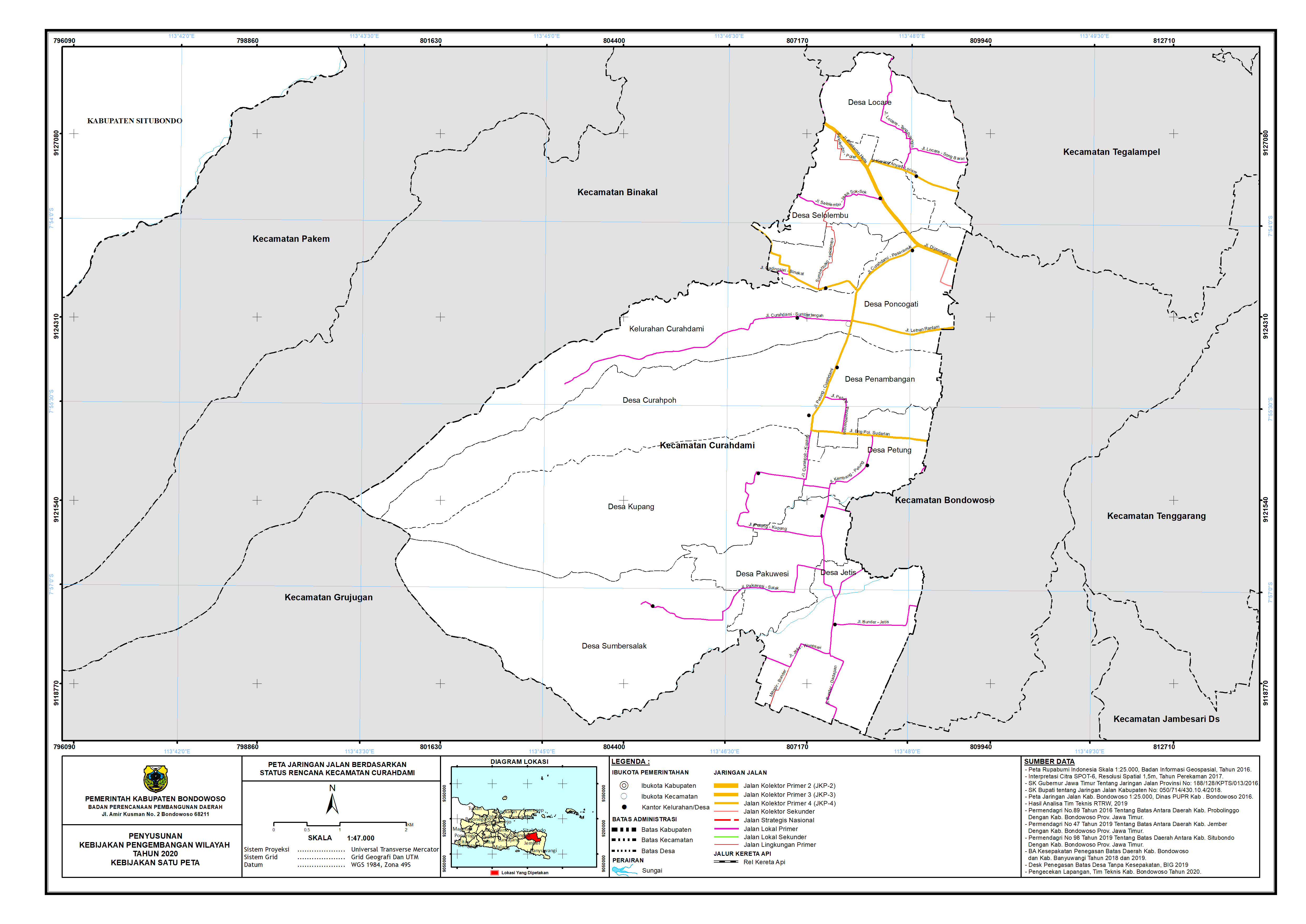 Peta Jaringan Jalan Berdasarkan Status Rencana Kecamatan Curahdami.png