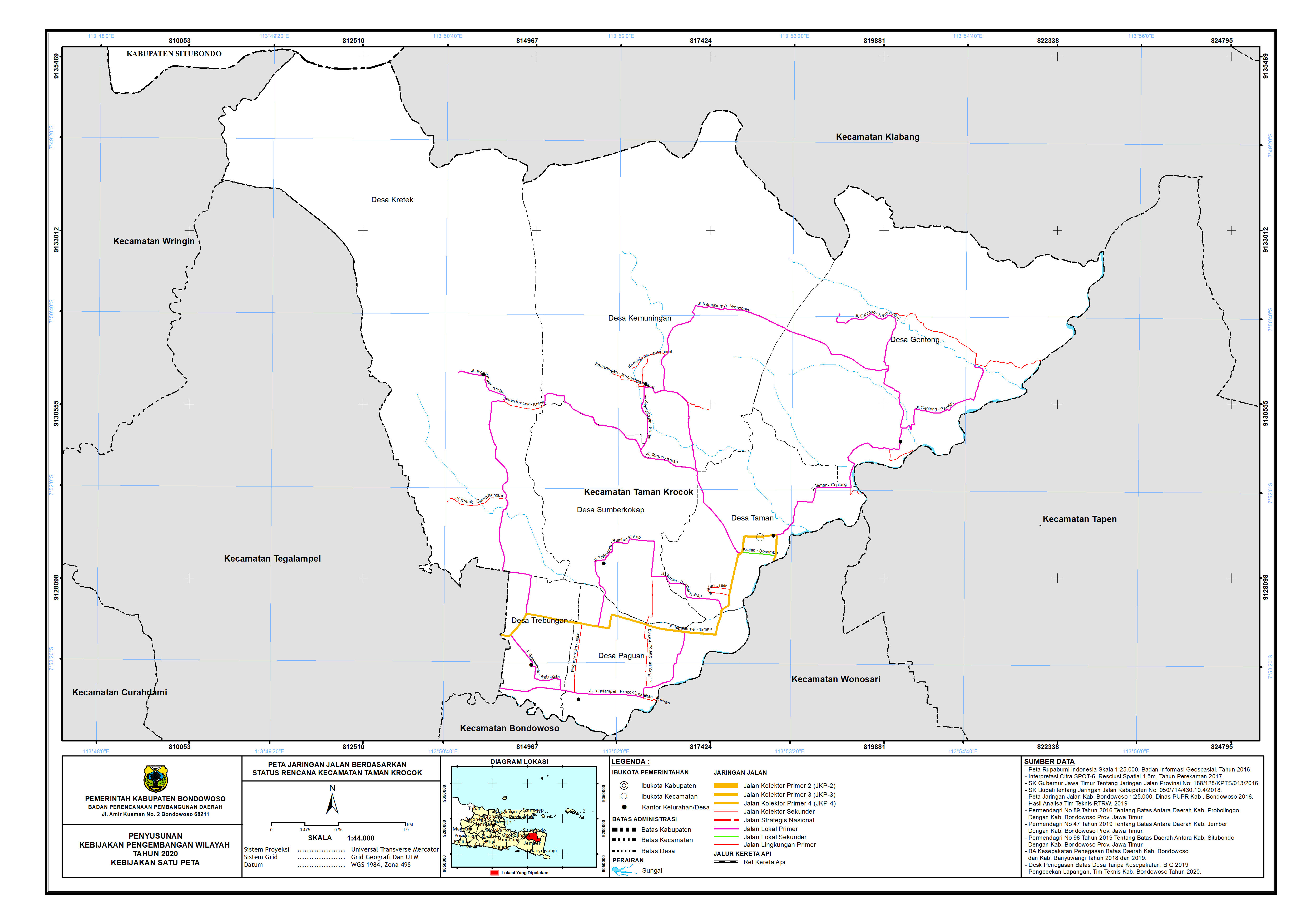 Peta Jaringan Jalan Berdasarkan Status Rencana Kecamatan Taman Krocok.png