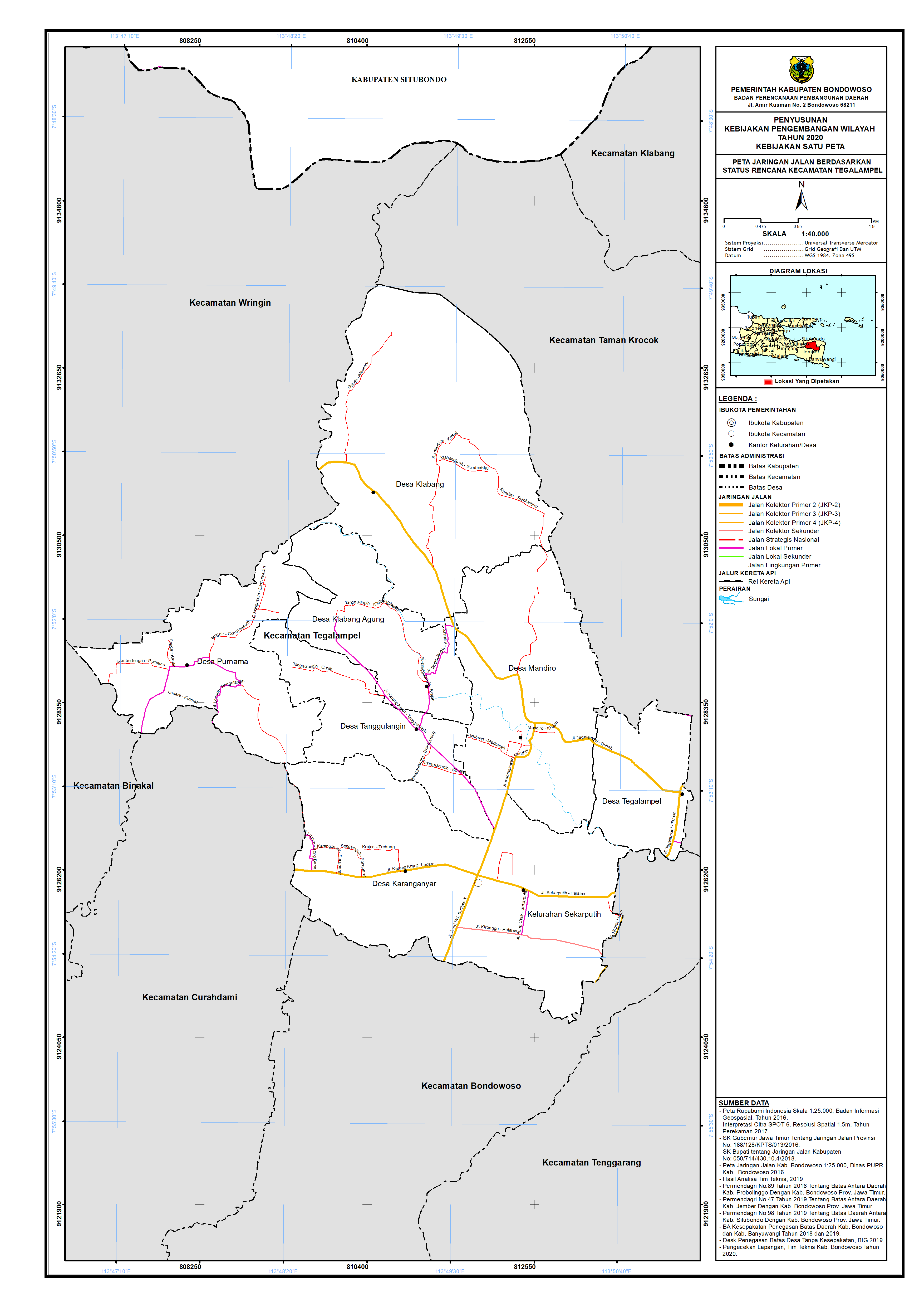 Peta Jaringan Jalan Berdasarkan Status Rencana Kecamatan Tegalampel.png