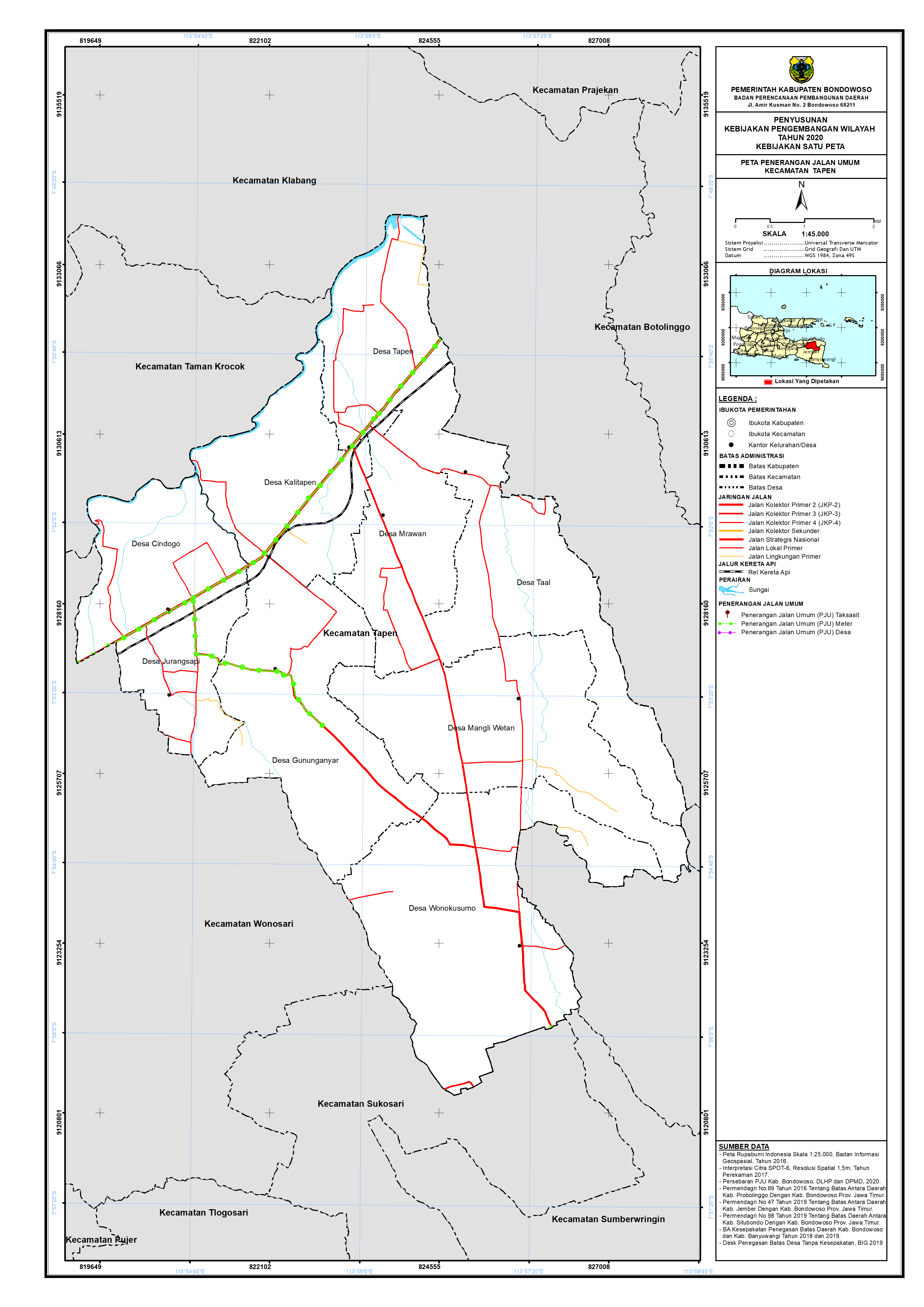 Peta PJU Kecamatan Tapen.png