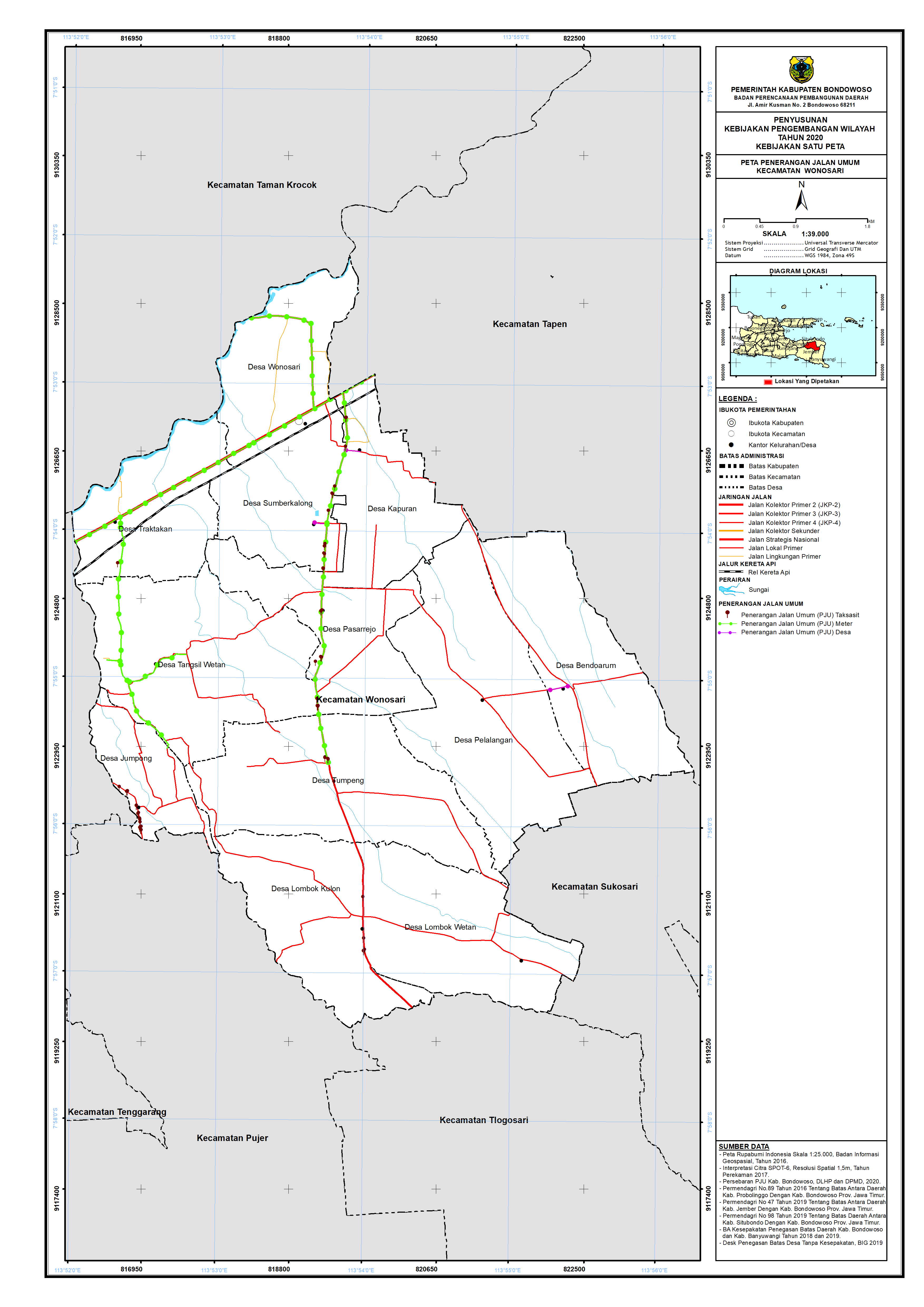 Peta PJU Kecamatan Wonosari.png