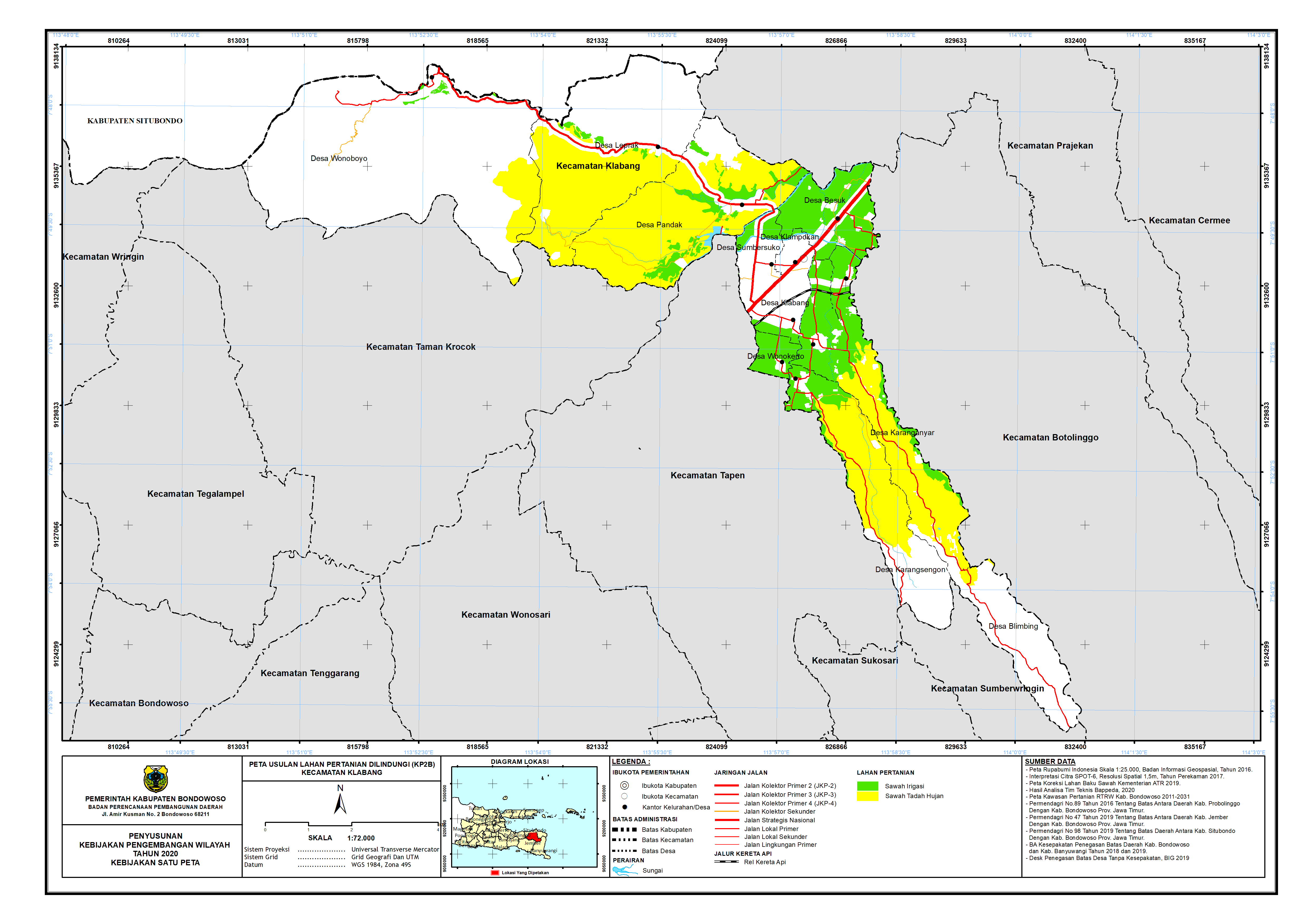 Peta Usulan Lahan Pertanian  Dilindungi Kecamatan Klabang.png