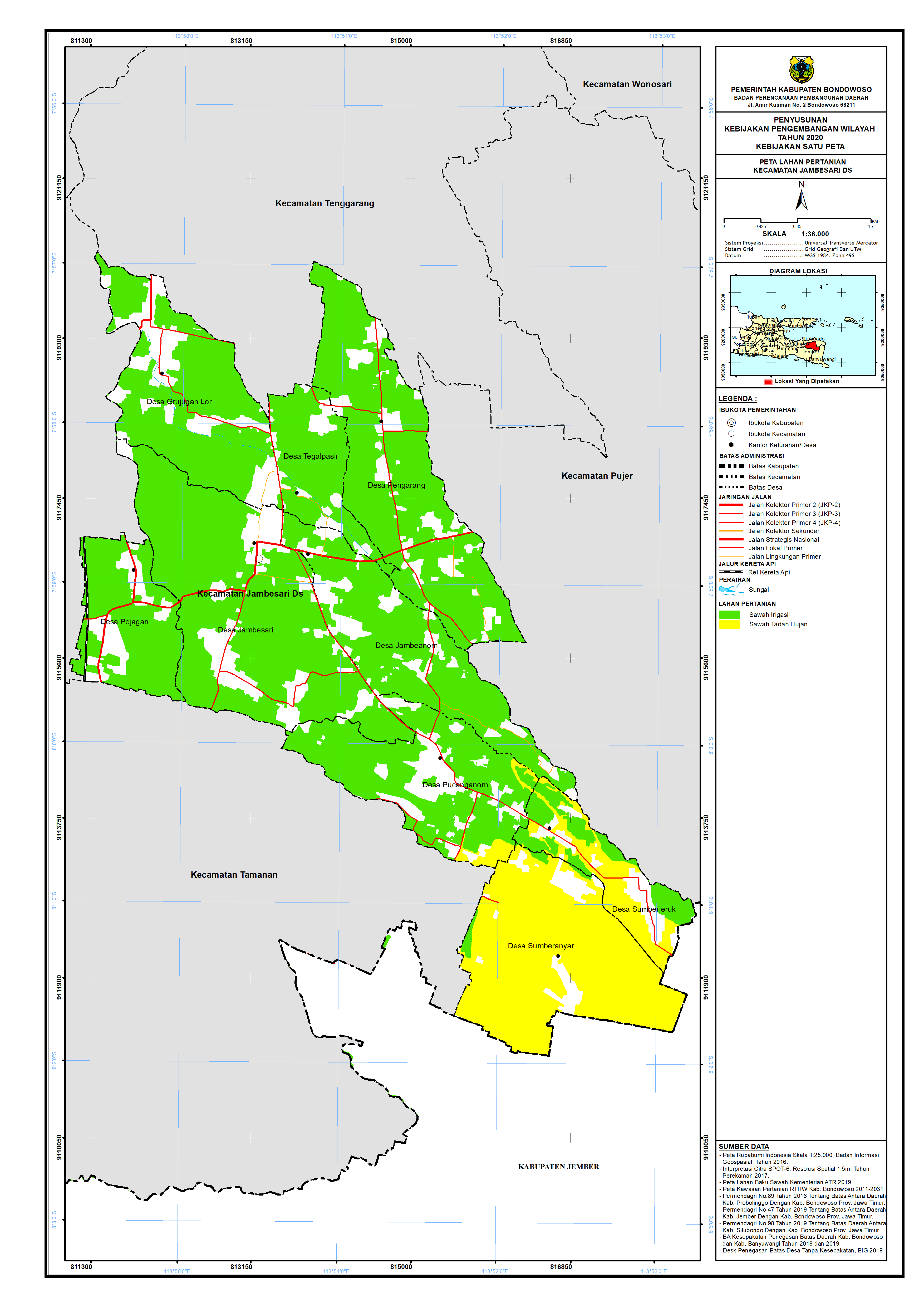 Peta Lahan Pertanian Kecamatan Jambesari DS.png