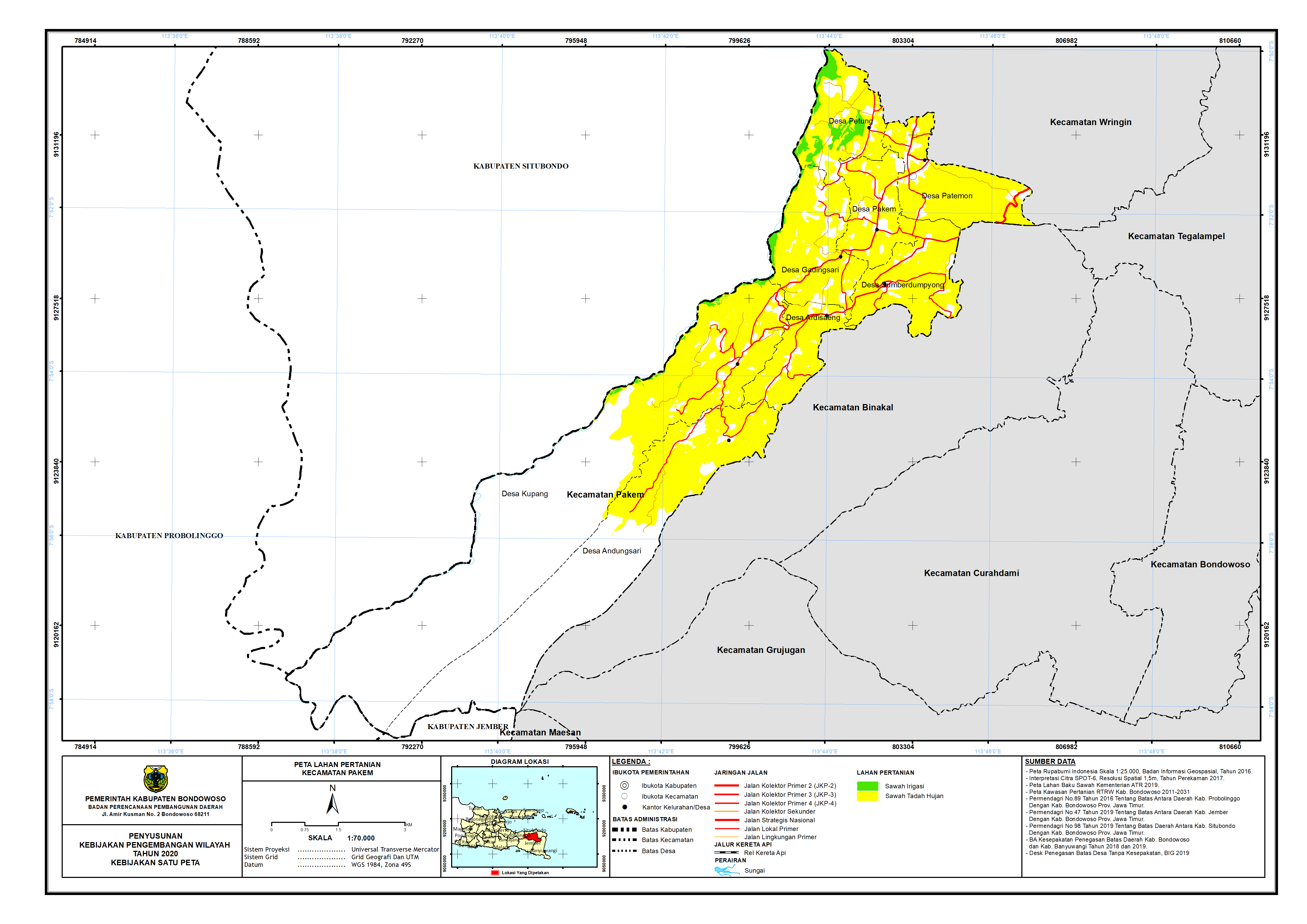 Peta Lahan Pertanian Kecamatan Pakem.png