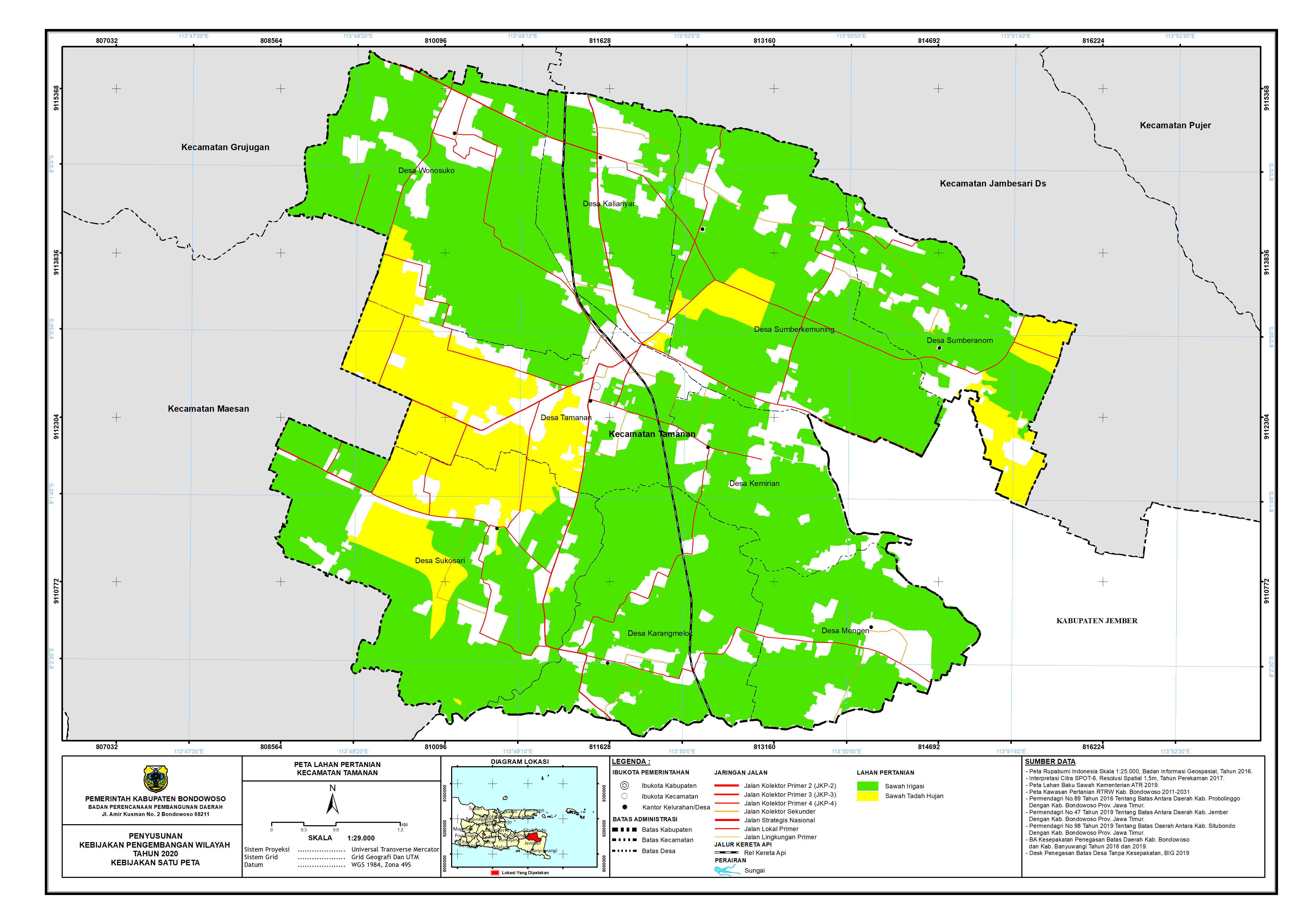 Peta Lahan Pertanian Kecamatan Tamanan.png