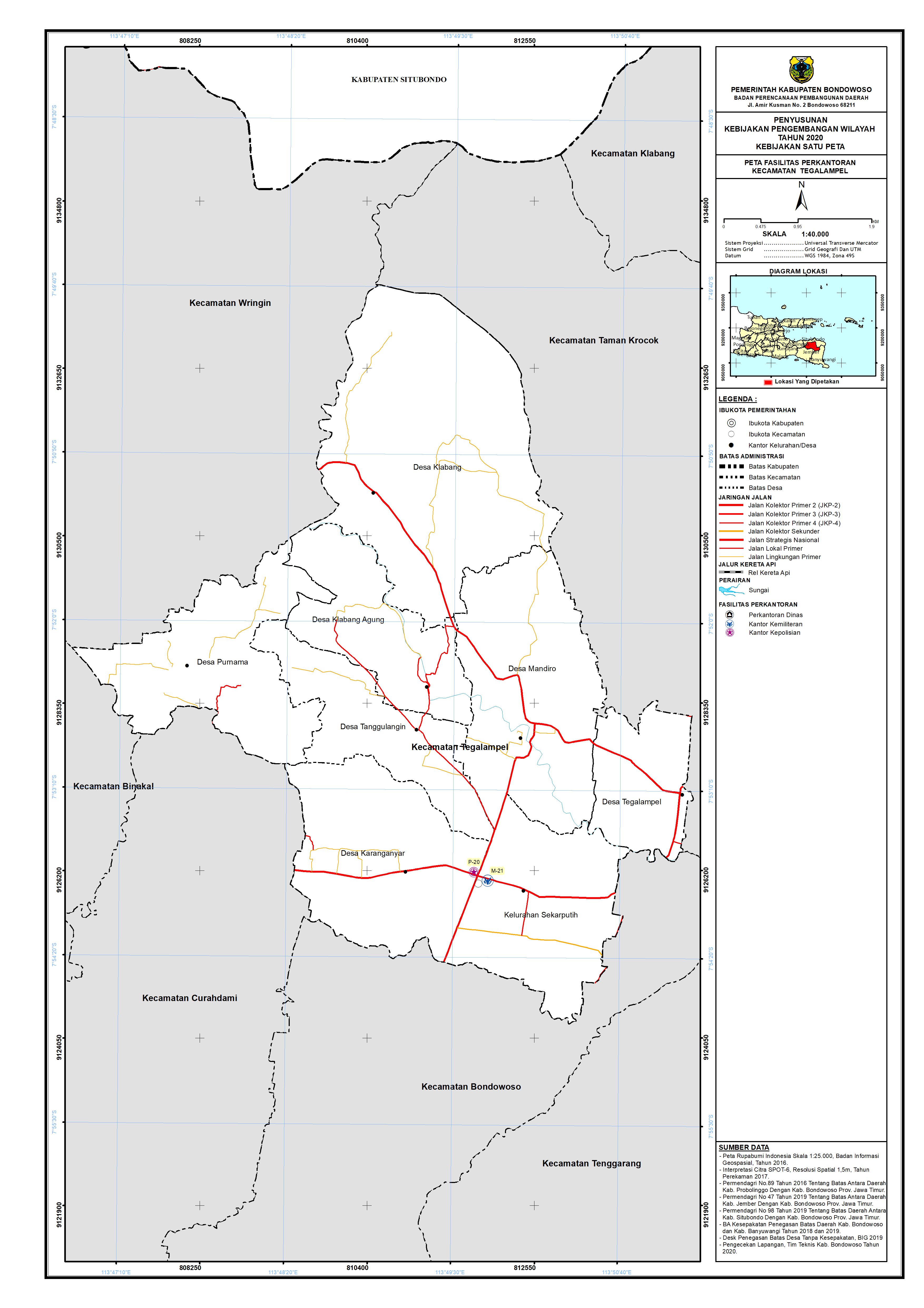 Peta Persebaran Perkantoran Kecamatan Tegalampel.png