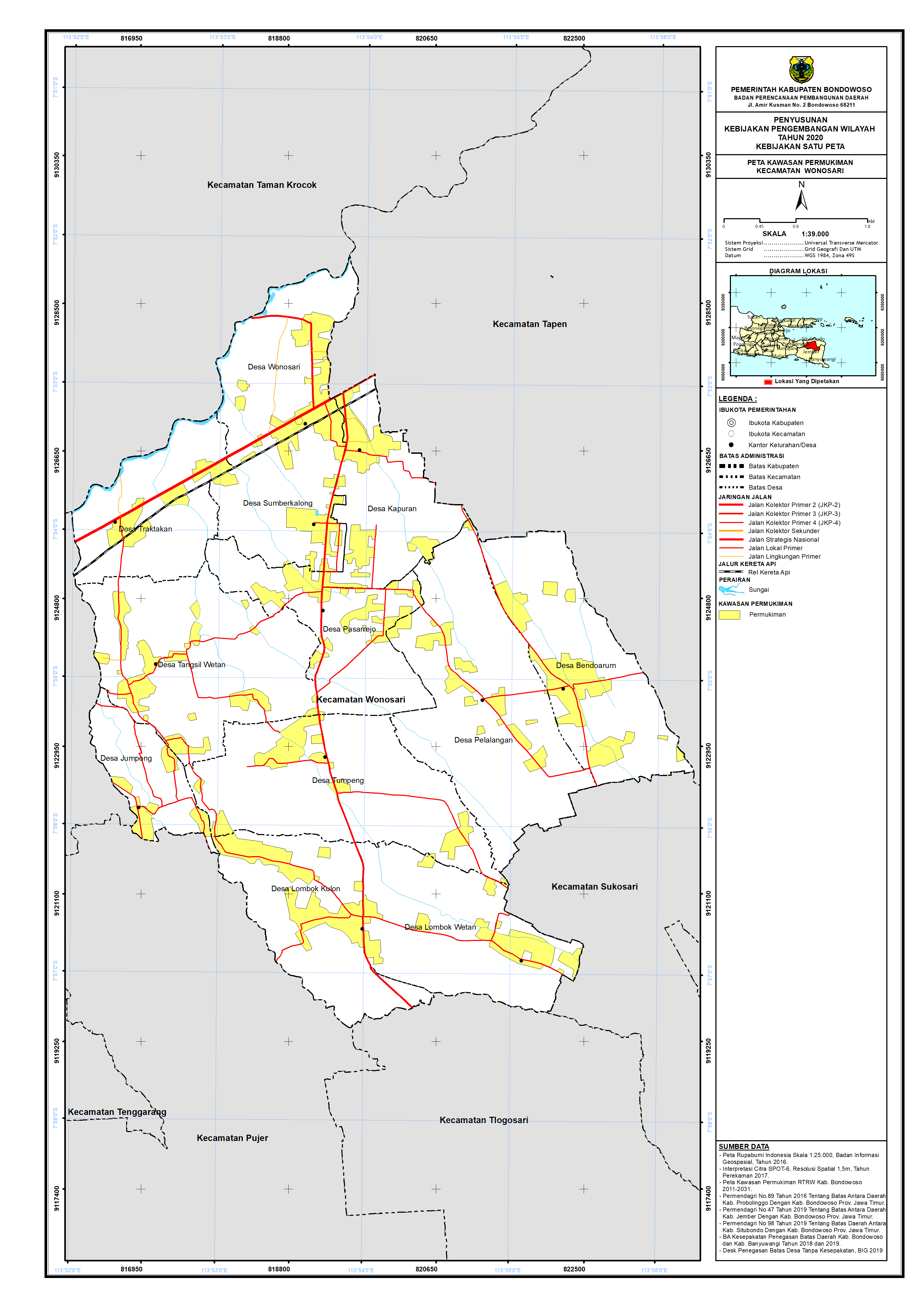Peta Kawasan Permukiman Kecamatan Wonosari.png