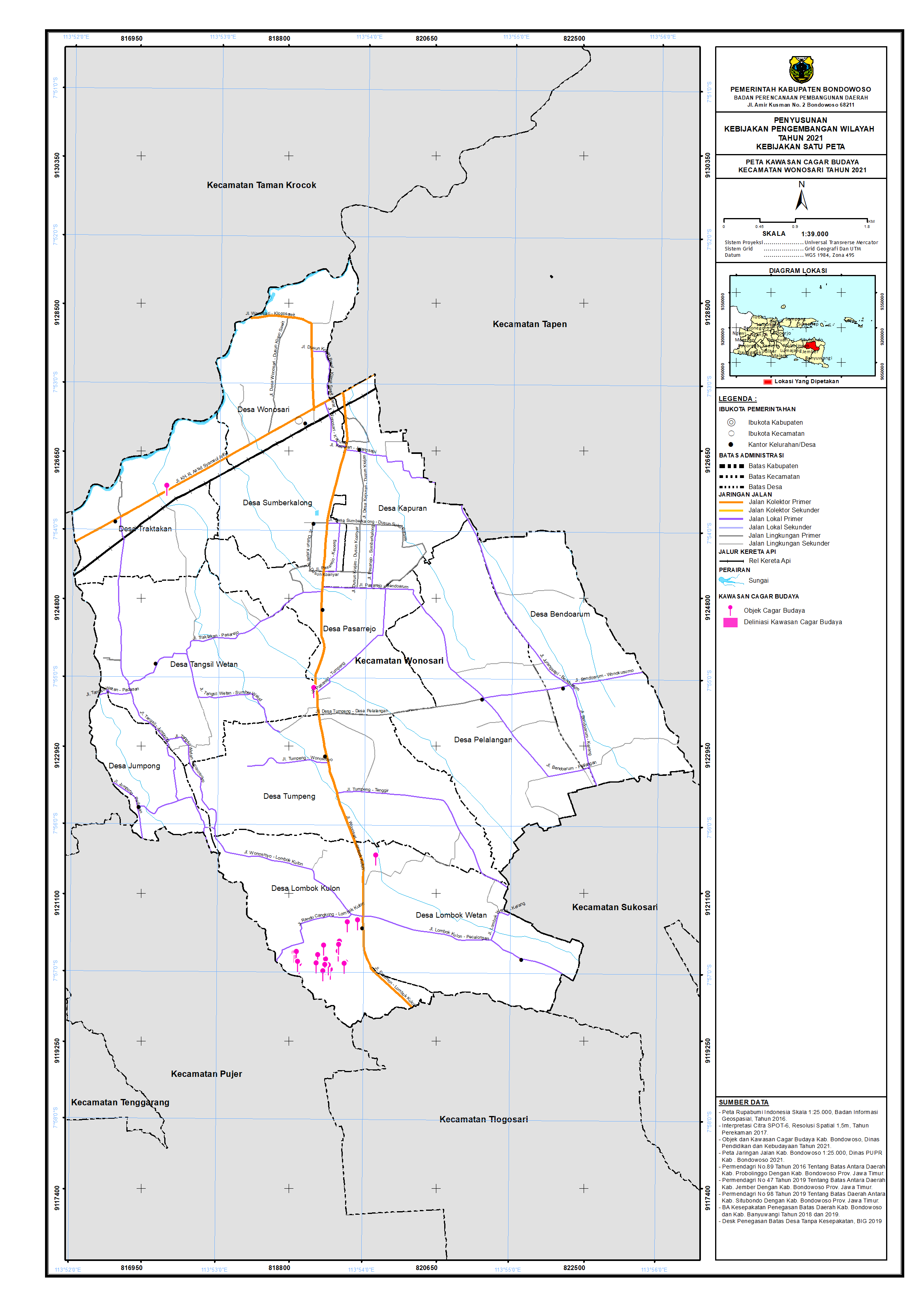 Peta Kawasan Cagar Budaya Kecamatan Wonosari.png