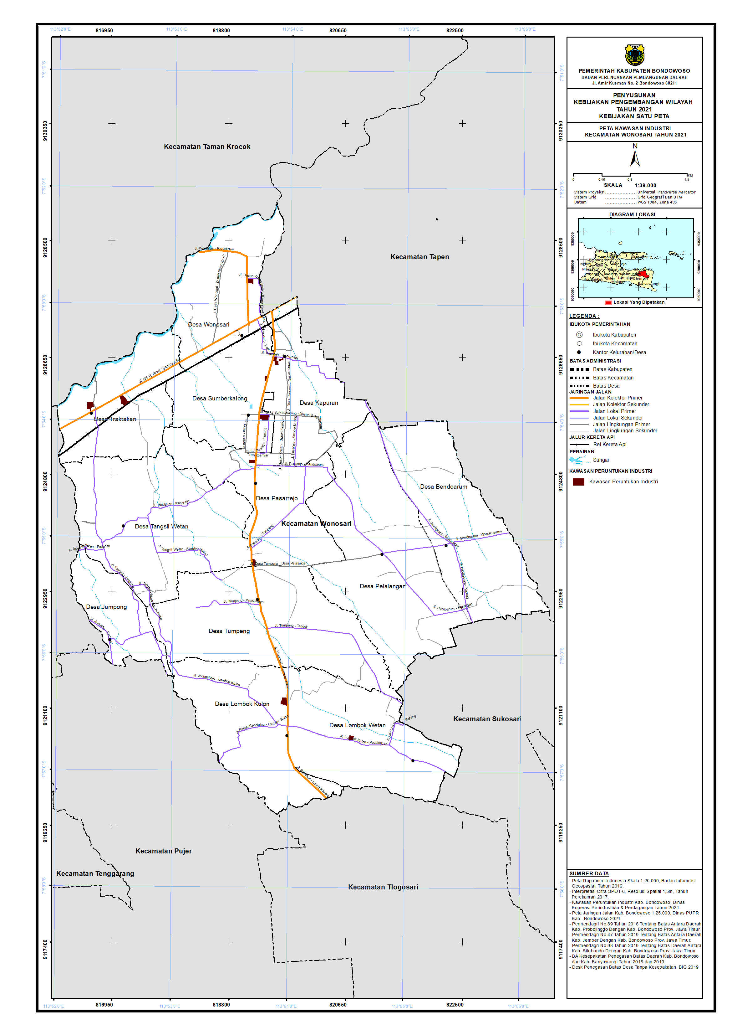 Peta Kawasan Industri Kecamatan Wonosari.png