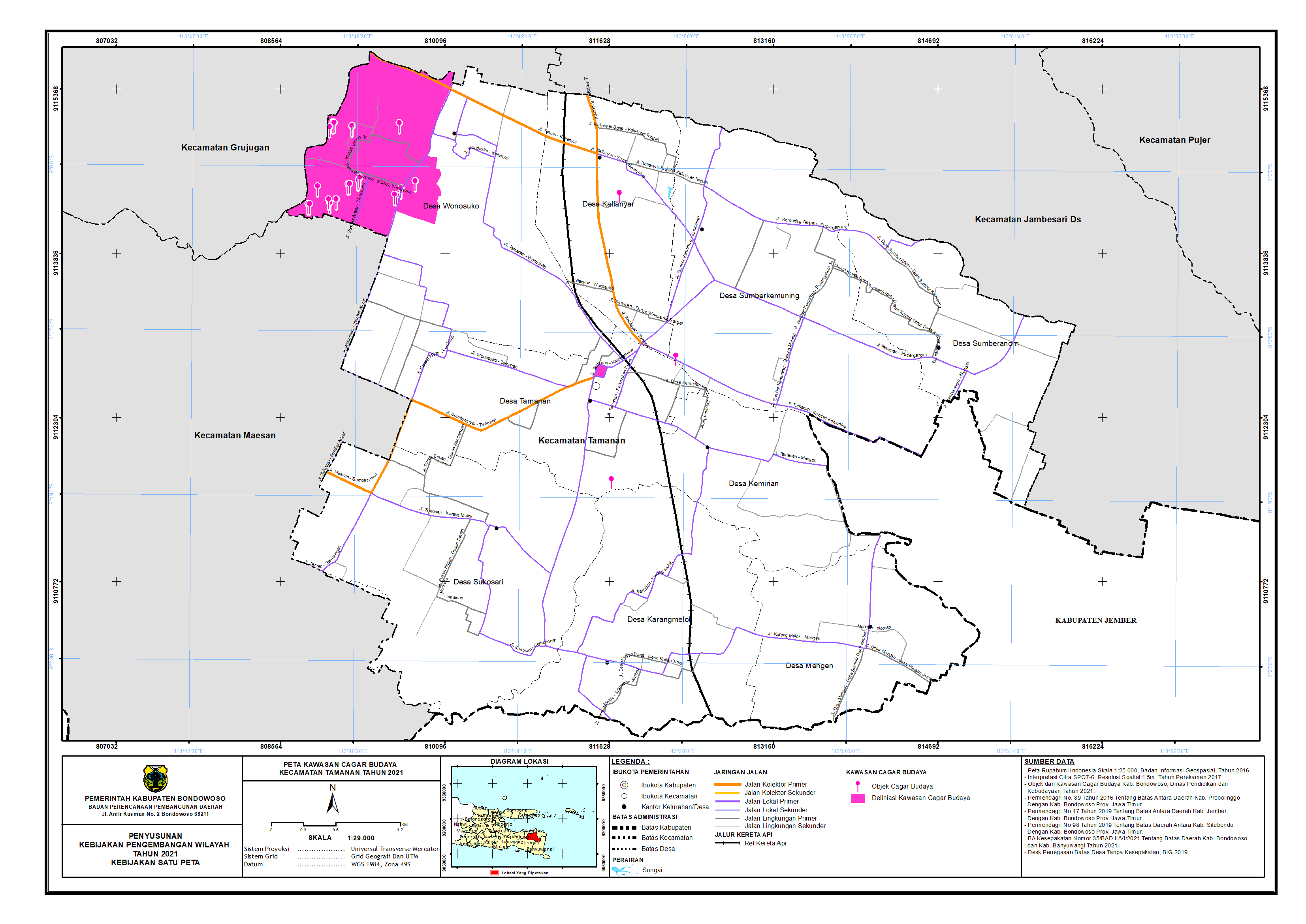 Peta Kawasan Cagara Budaya Kecamatan Tamanan.png