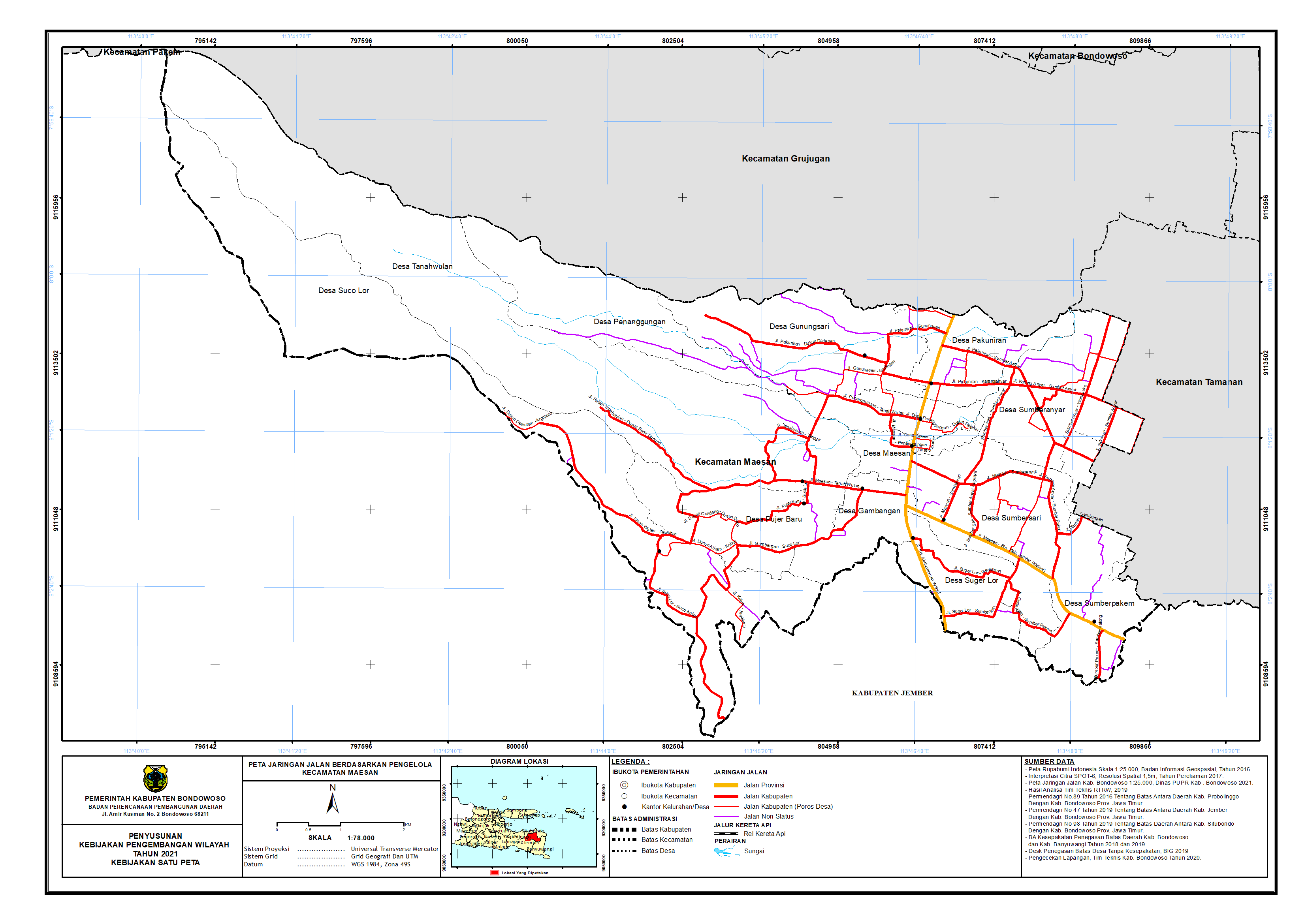 Peta Jaringan Jalan Berdasarkan Pengelola Kecamatan Maesan.png