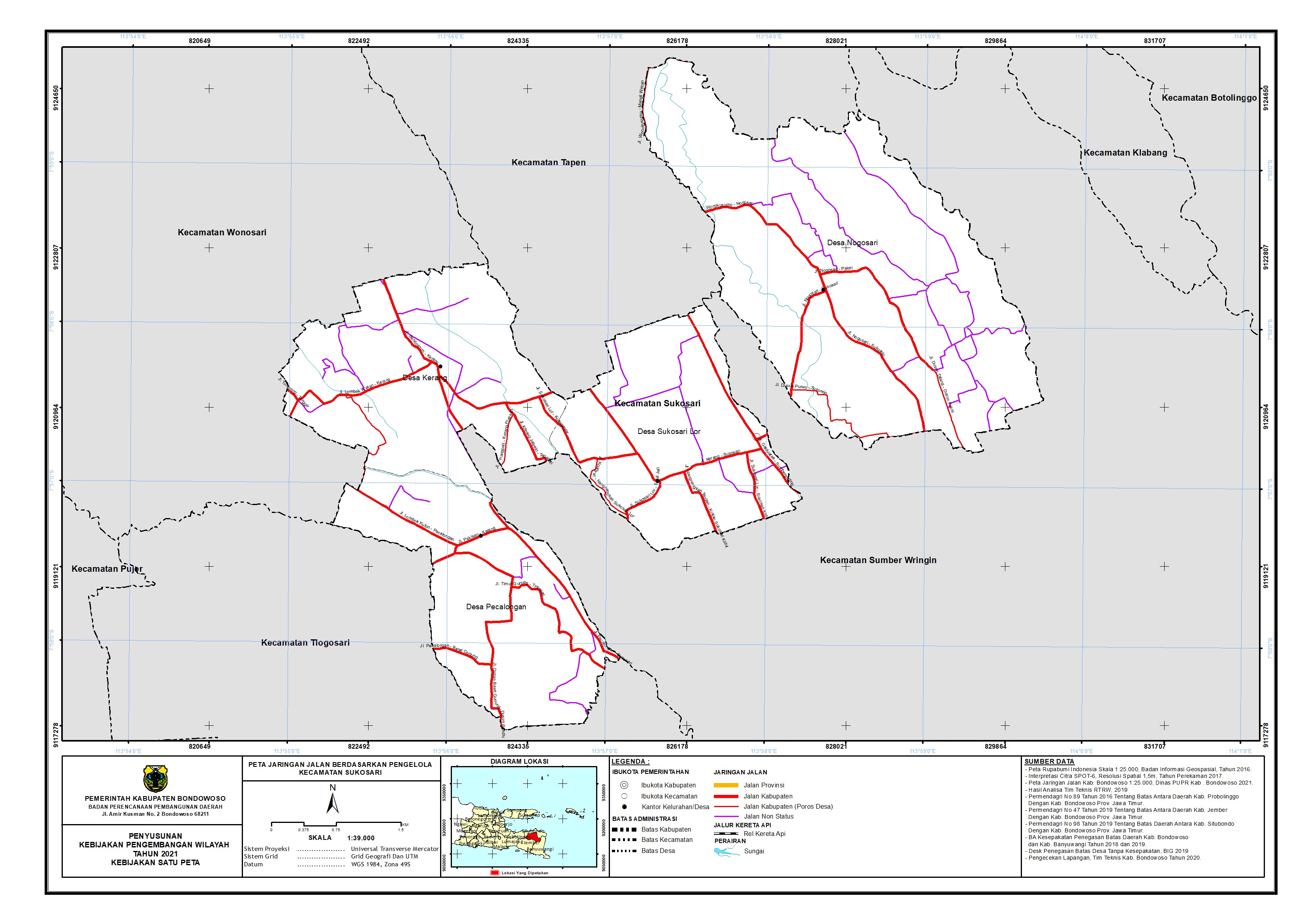 Peta Jaringan Jalan Berdasarkan Pengelola Kecamatan Sukosari.png