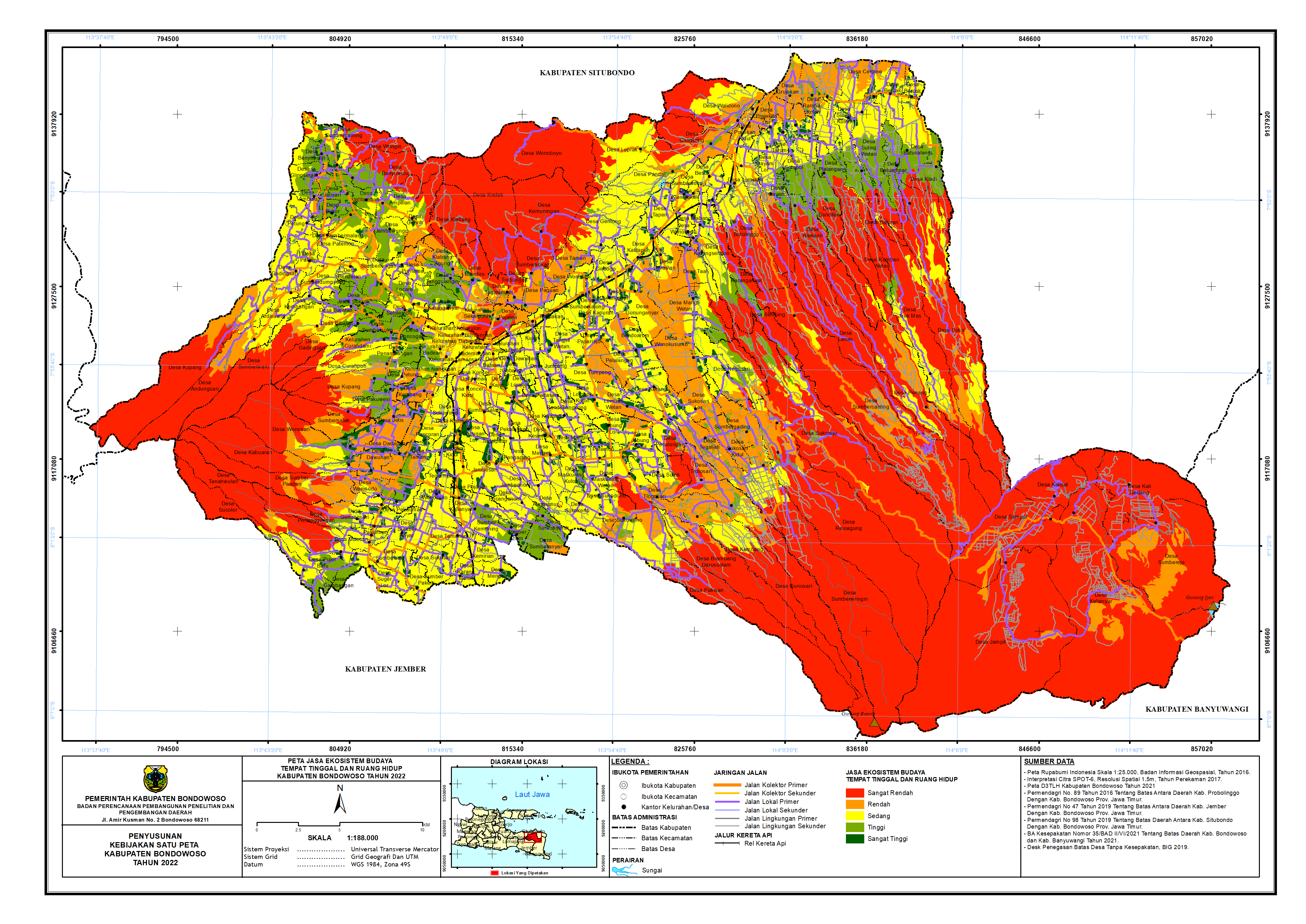 Peta D3TLH JASA EKOSISTEM BUDAYA TEMPAT TINGGAL DAN RUANG HIDUP Kabupaten Bondowoso.png