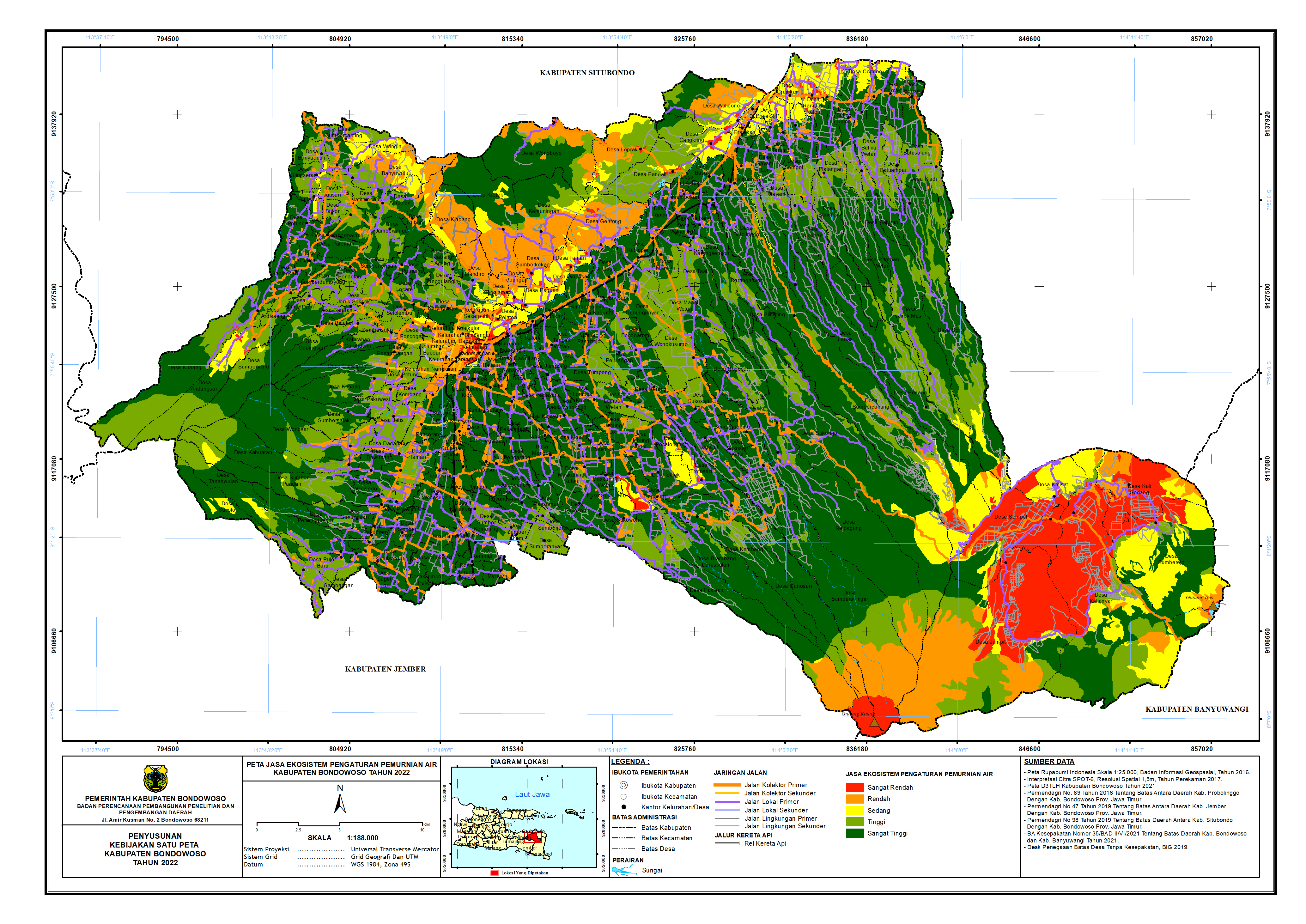 Peta D3TLH JASA EKOSISTEM PENGATURAN PEMURNIAN AIR Kabupaten Bondowoso.png