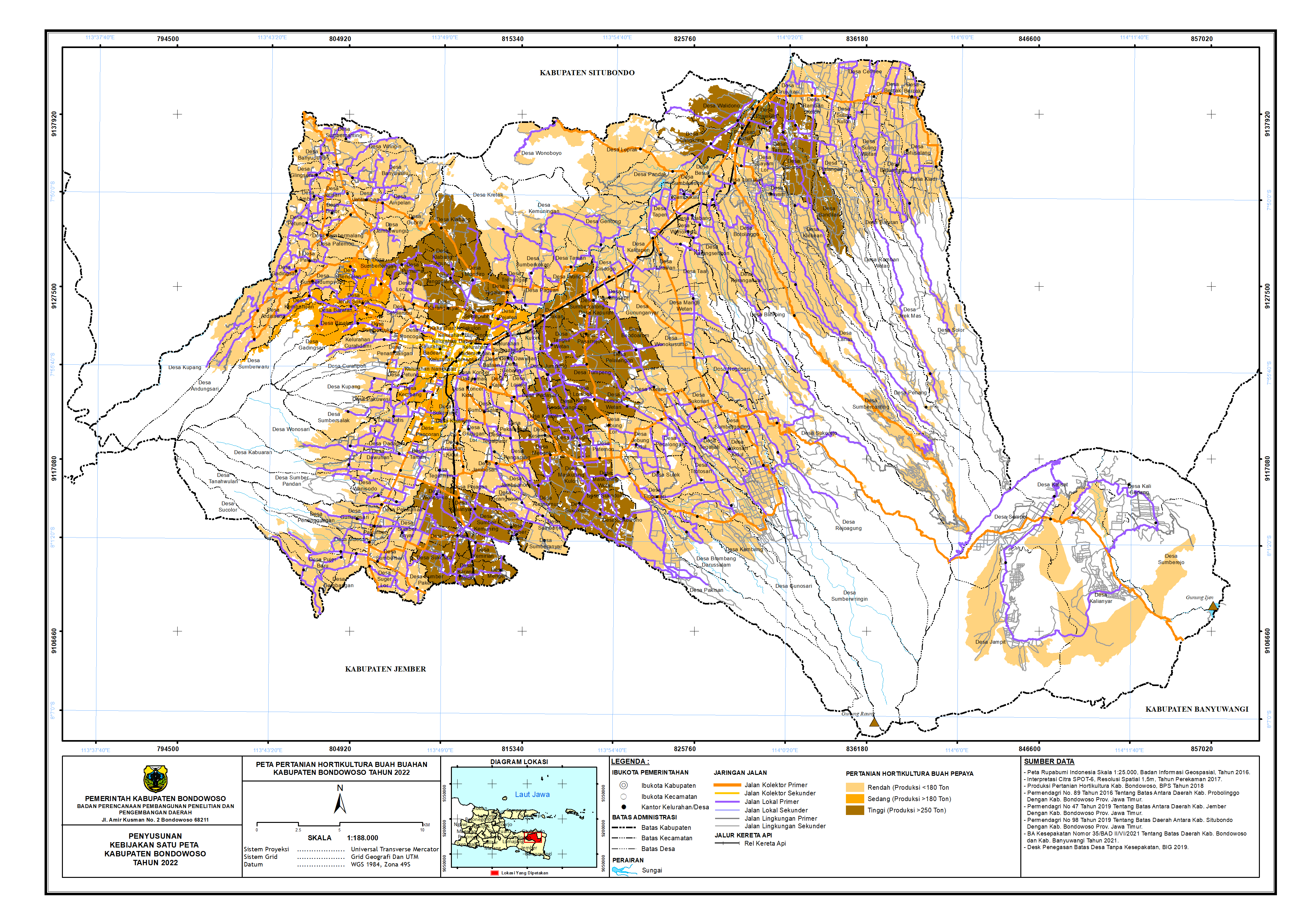 Peta Pertanian Hortikultura Buah Pepaya Se Kabupaten Bondowoso.png