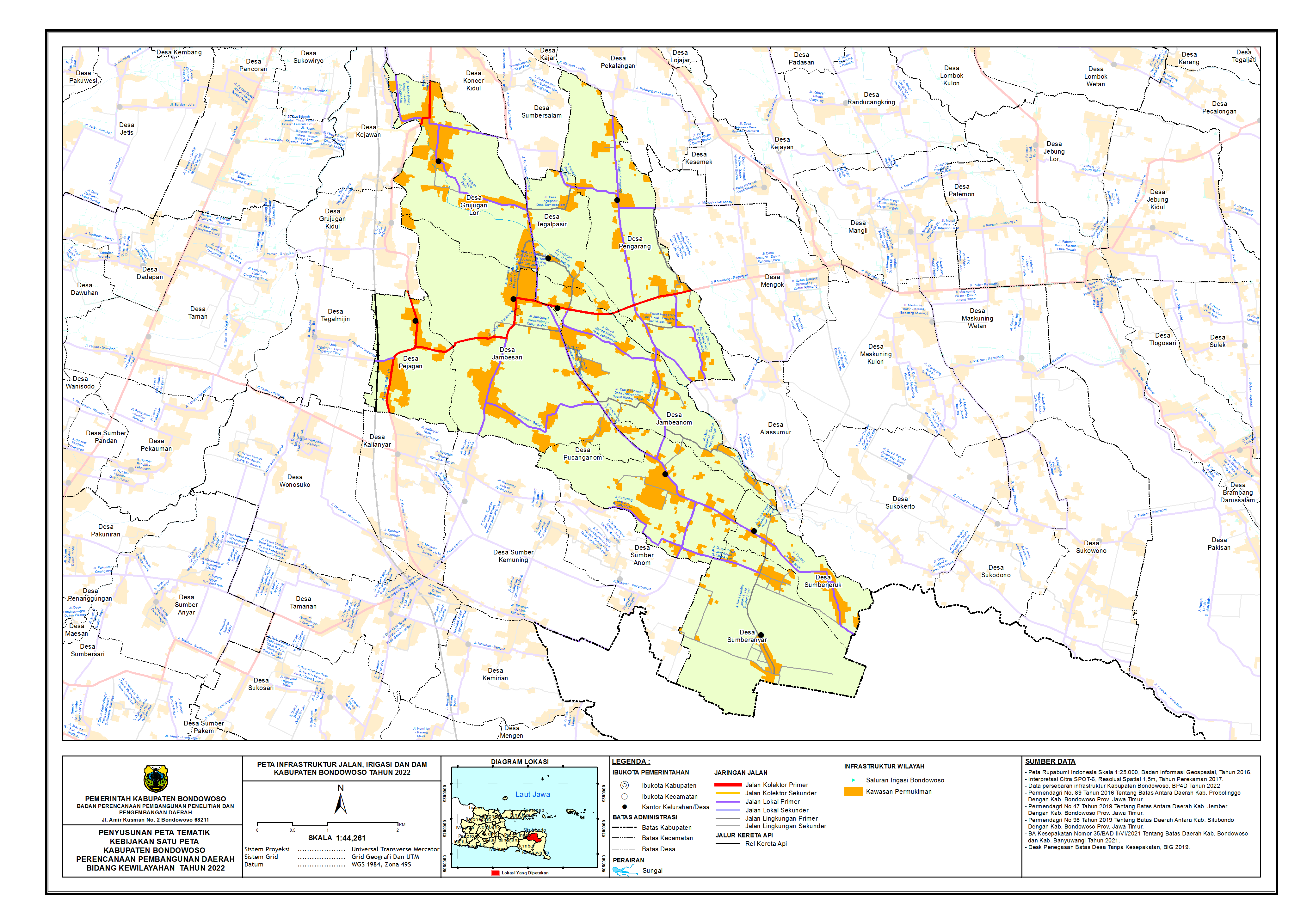 Peta Infrastruktur Wilayah Kecamatan Jambesari DS.png