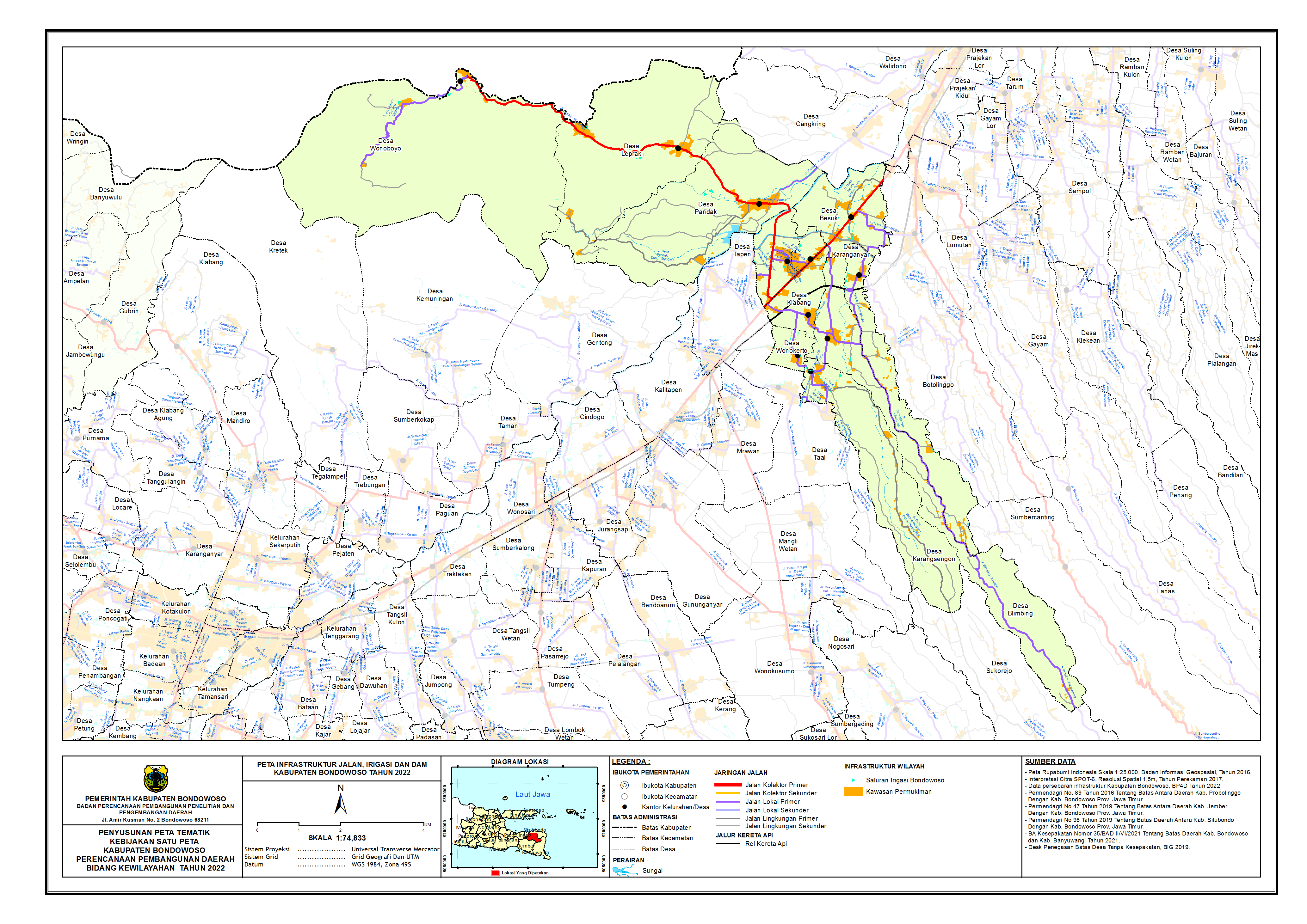 Peta Infrastruktur Wilayah Kecamatan Klabang.png