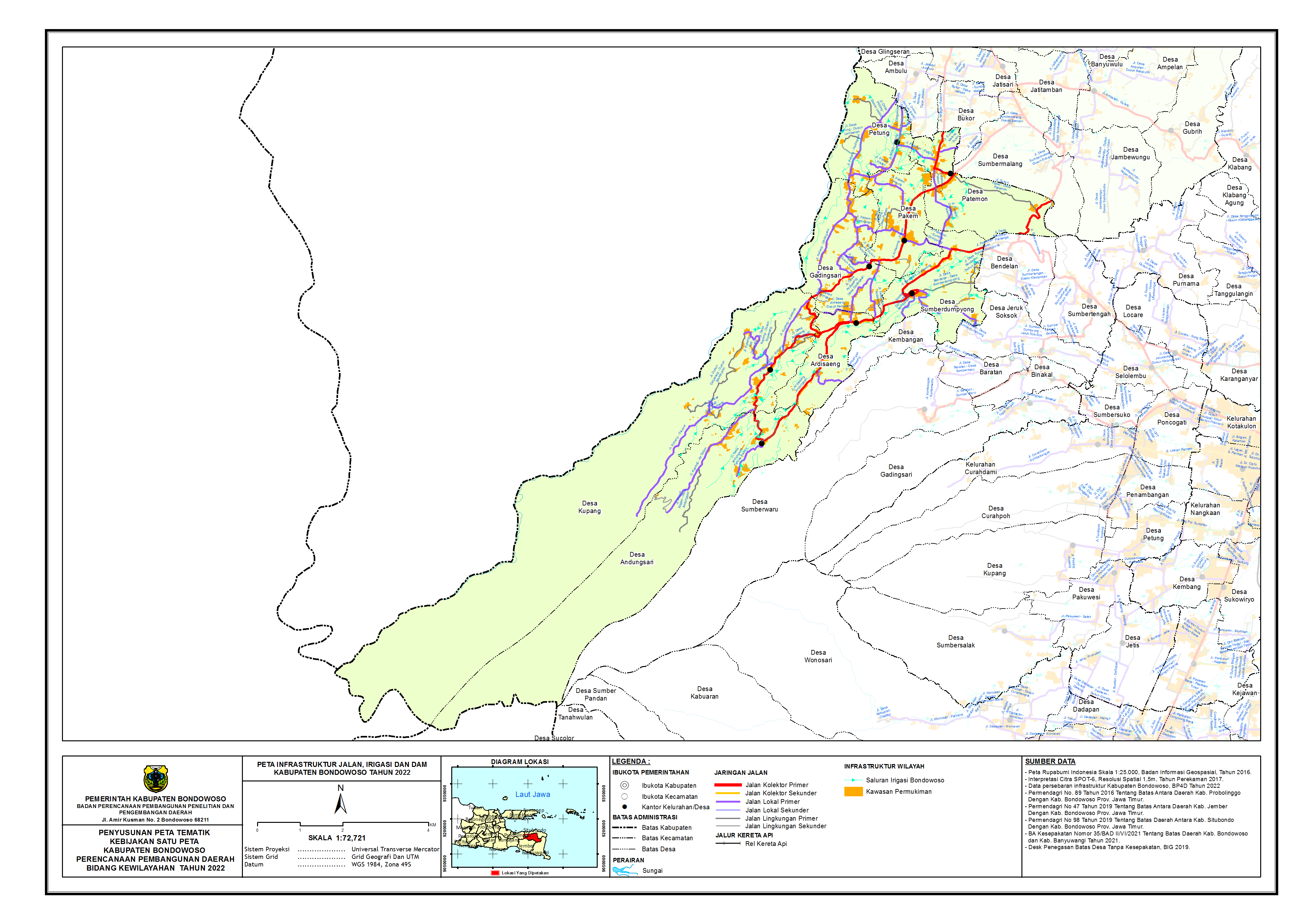 Peta Infrastruktur Wilayah Kecamatan Pakem.png
